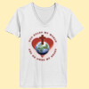 God Rules My World - Ladies ComfortSoft® V Neck T Shirt