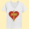 Love Mom - Ladies ComfortSoft® V Neck T Shirt
